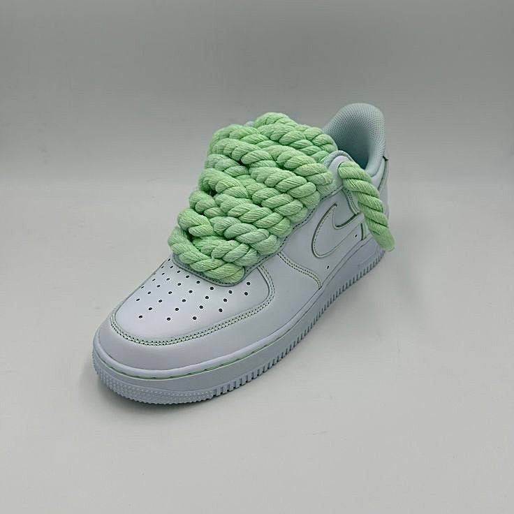 White Air Force 1 ‘Lime’ Rope Laces