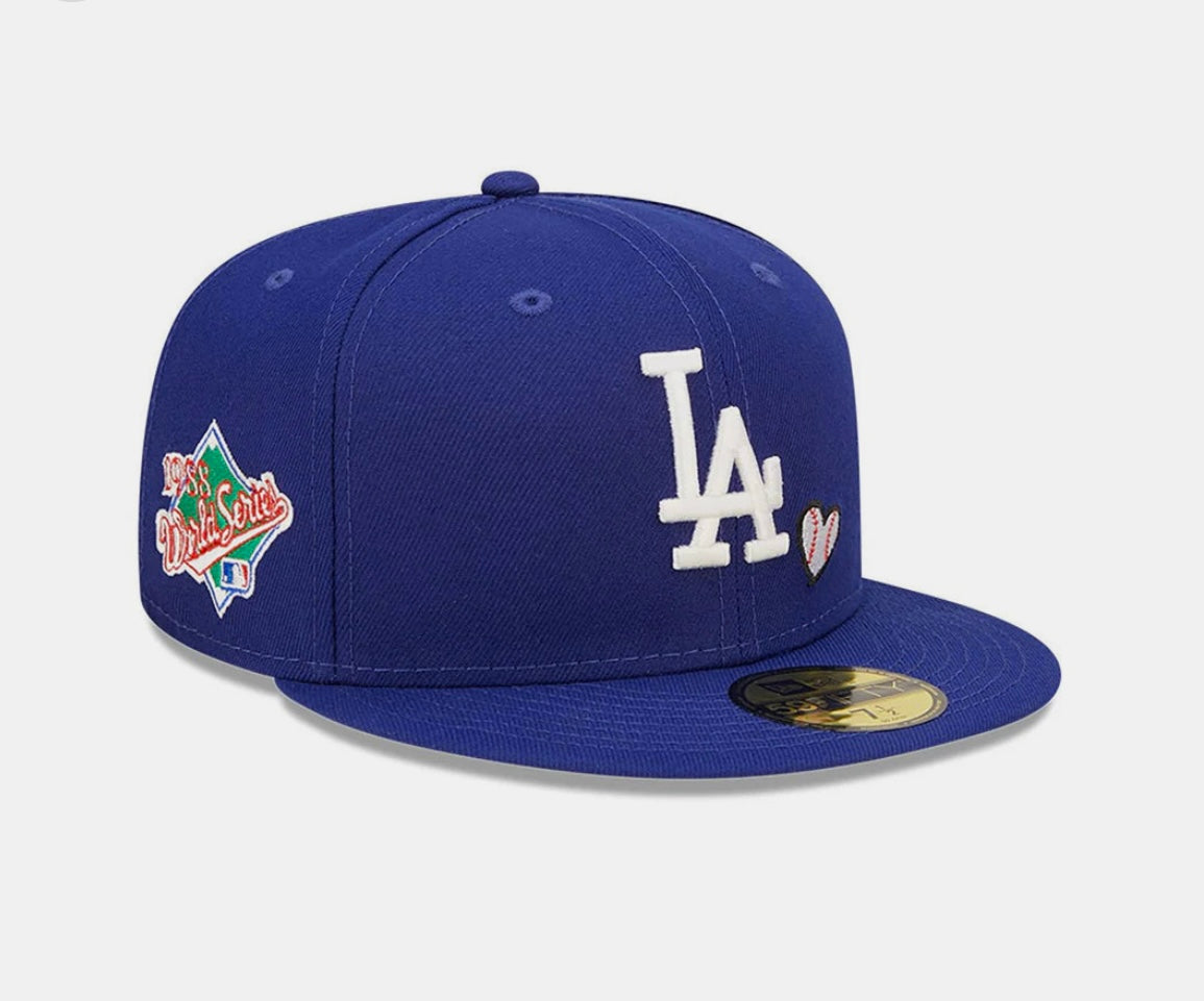 Los Angeles Dodgers New Era Team Heart 59FIFTY Blue Fitted Cap
