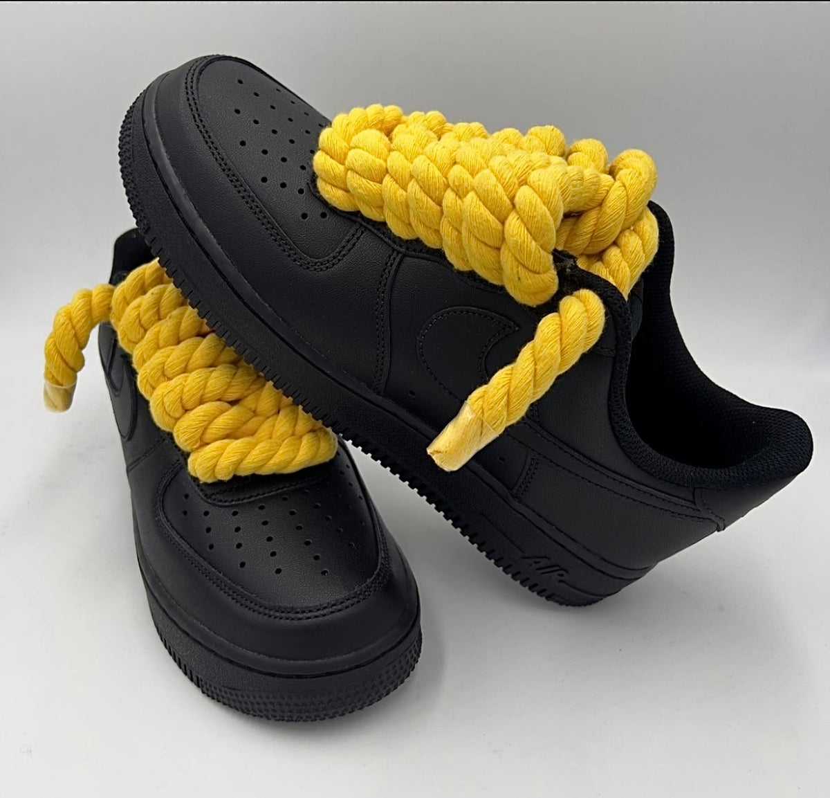 Black Air Force 1 ‘Yellow’ Rope Laces