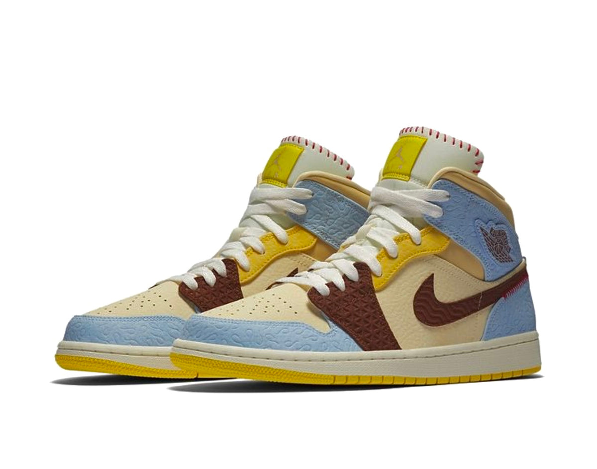 Air Jordan 1 Mid SE xMaison Chateau Rouge x "Fearless" sneakers