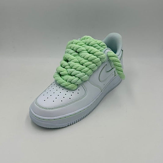White Air Force 1 ‘Lime’ Rope Laces