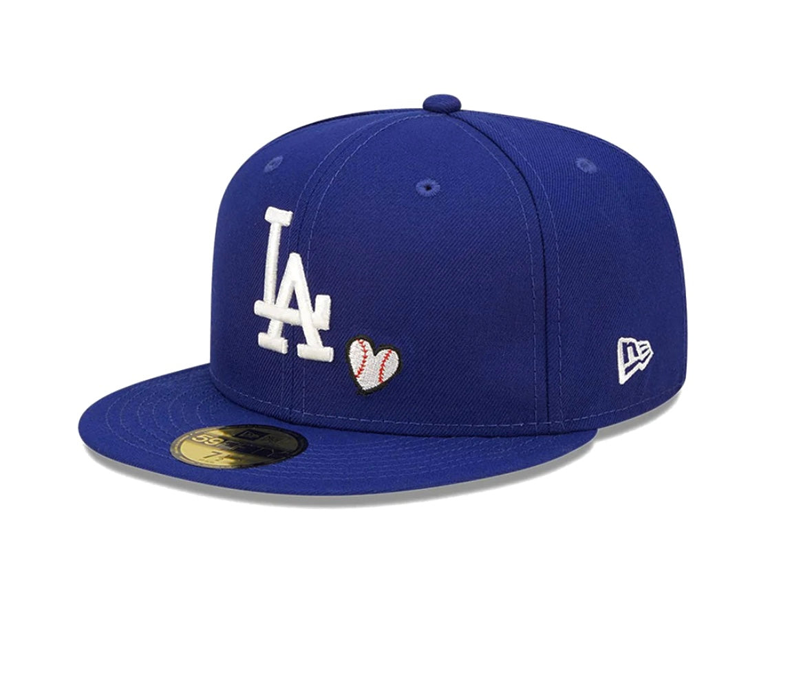 Los Angeles Dodgers New Era Team Heart 59FIFTY Blue Fitted Cap