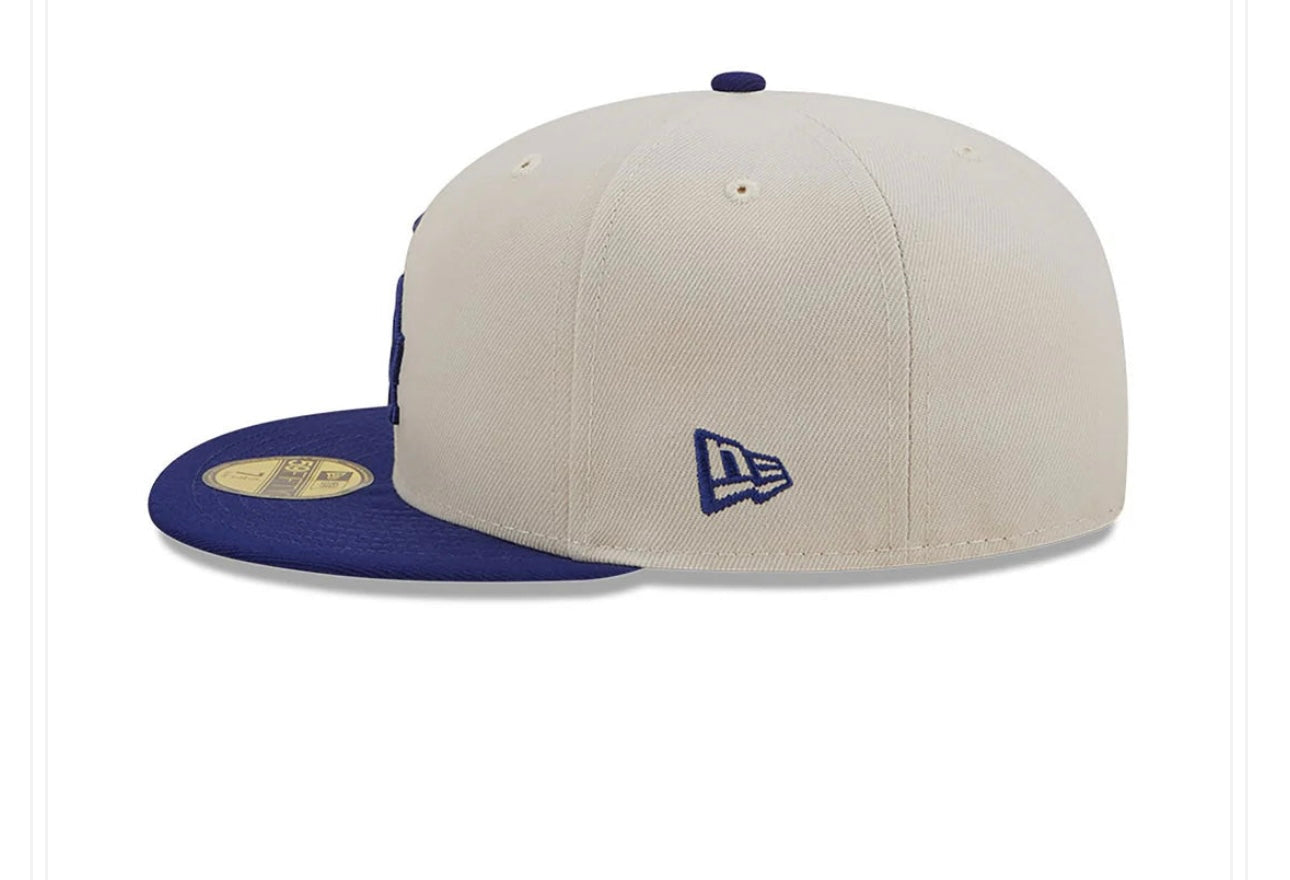 Los Angeles Dodgers World Class Back Patch 59FIFTY Gray/Royal Fitted Cap