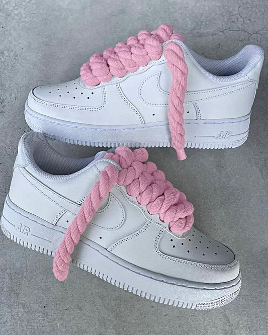 White Air Force 1 ‘Pink’ Rope Laces