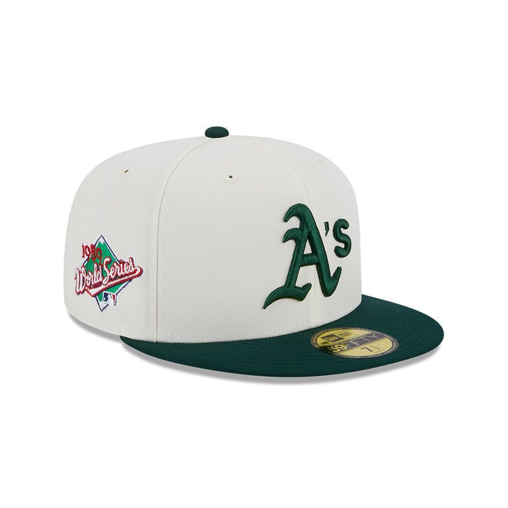 New Era 5950 Oakland A’s Retro E1 Fitted Cap – Cream/Green