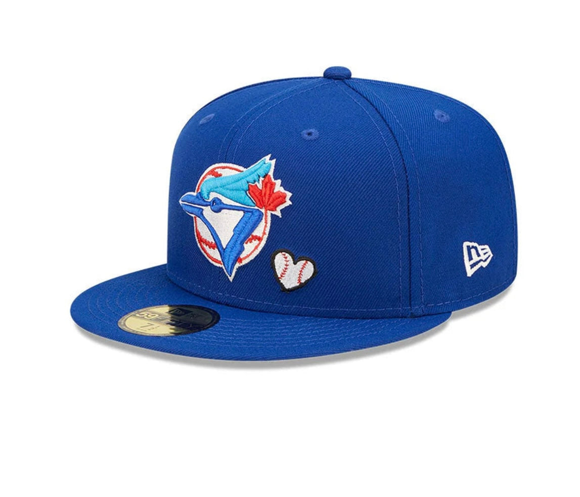 Toronto Blue Jays New Era Team Heart Side Patch 59FIFTY Fitted Cap